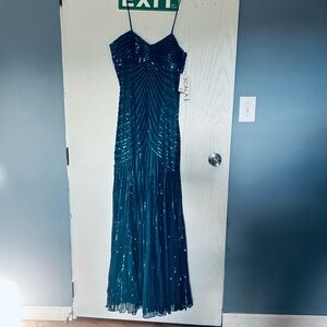 Scala Teal and Blue Sequin Dress